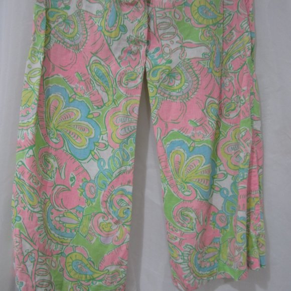 Lilly Pulitzer S The Beach Pants Chin Chin Linen - Picture 8 of 8